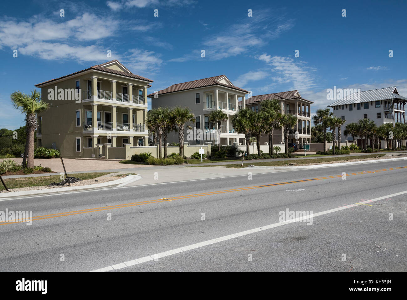 Unterkunft in Mexico Beach Florida USA Stockfoto