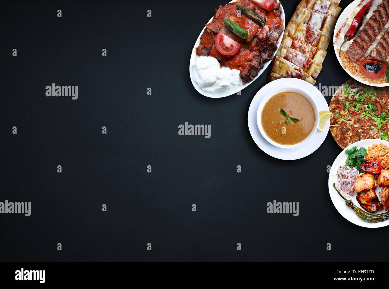 Linsensuppe, türkische Pizza, Döner, Kebab, Lahmacun, Adana Kebab ...