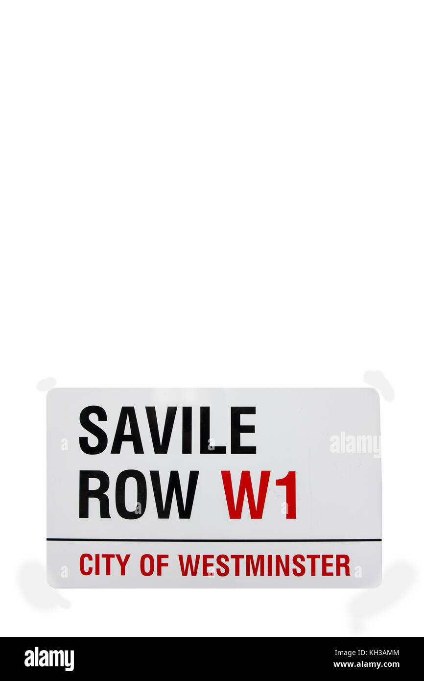 Saville Row Zeichen Stockfoto