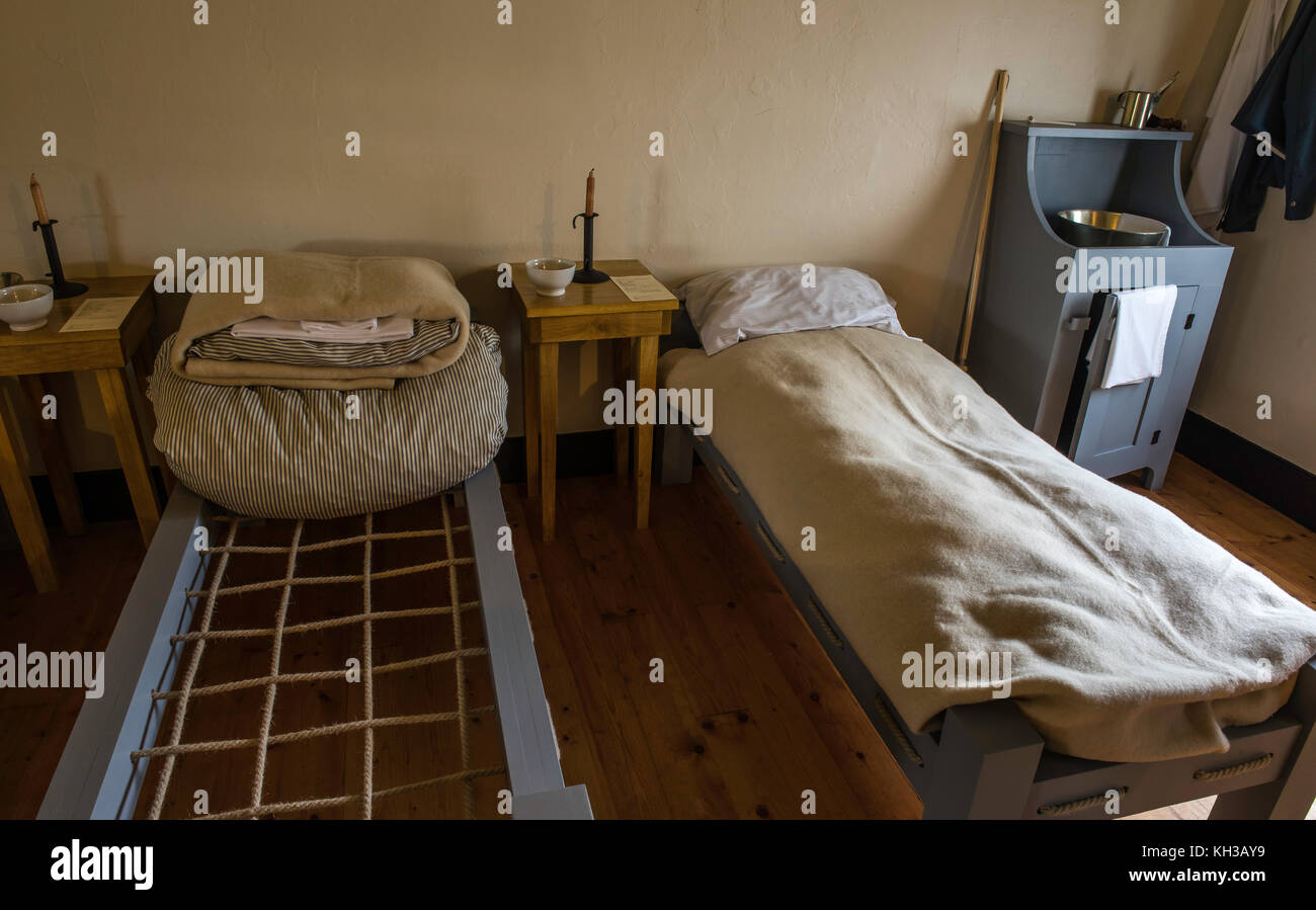 Krankenhaus, Ambulanz, Fort Wilkins Historic State Park, Michigan USA von Bruce Montagne/Dembinsky Foto Assoc Stockfoto