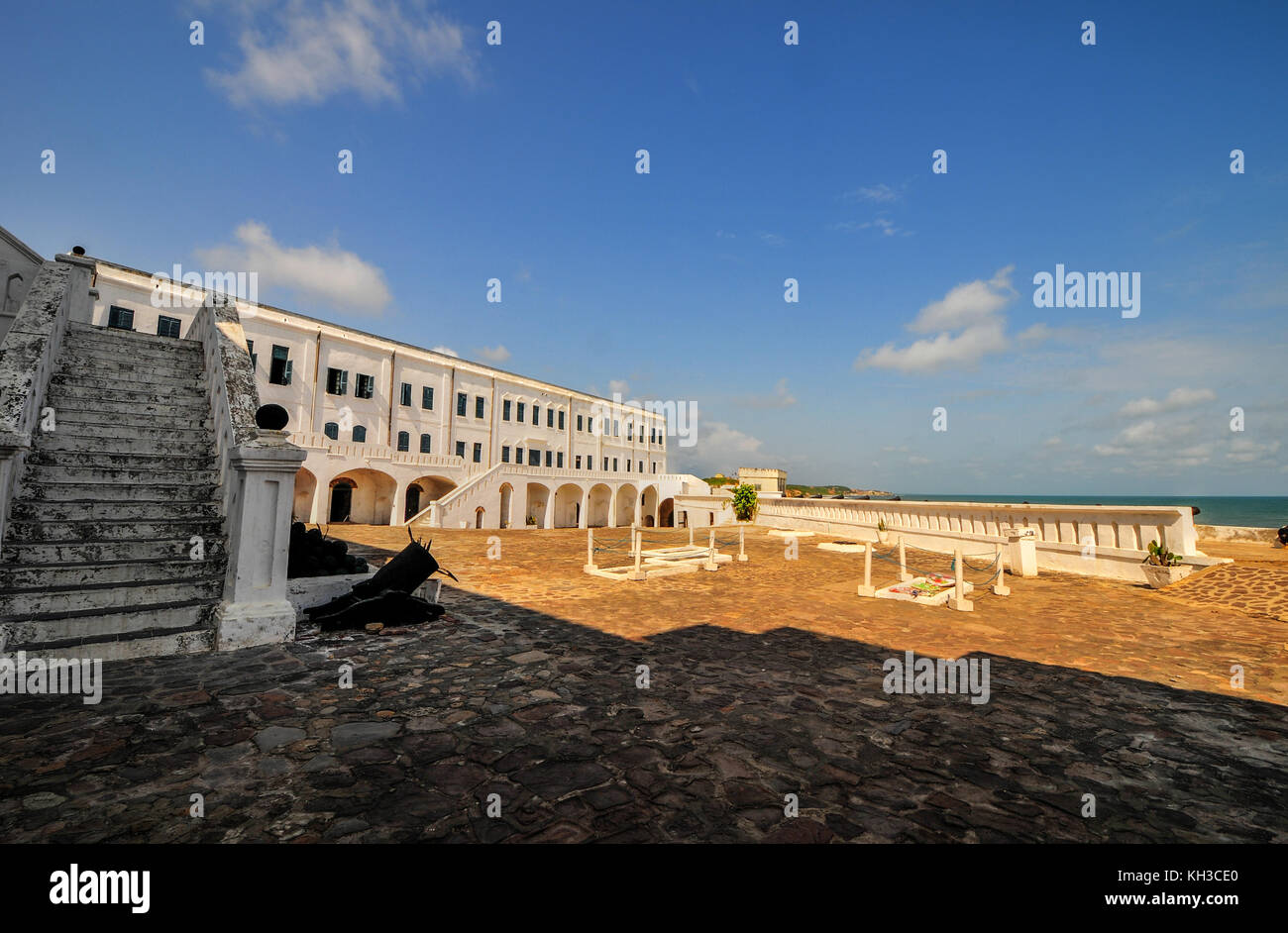 Cape Coast Castle ist eine Festung in Ghana von schwedischen Händler für den Handel mit Holz und Gold. später die Struktur wurde in der transeuropäischen atlanti Stockfoto