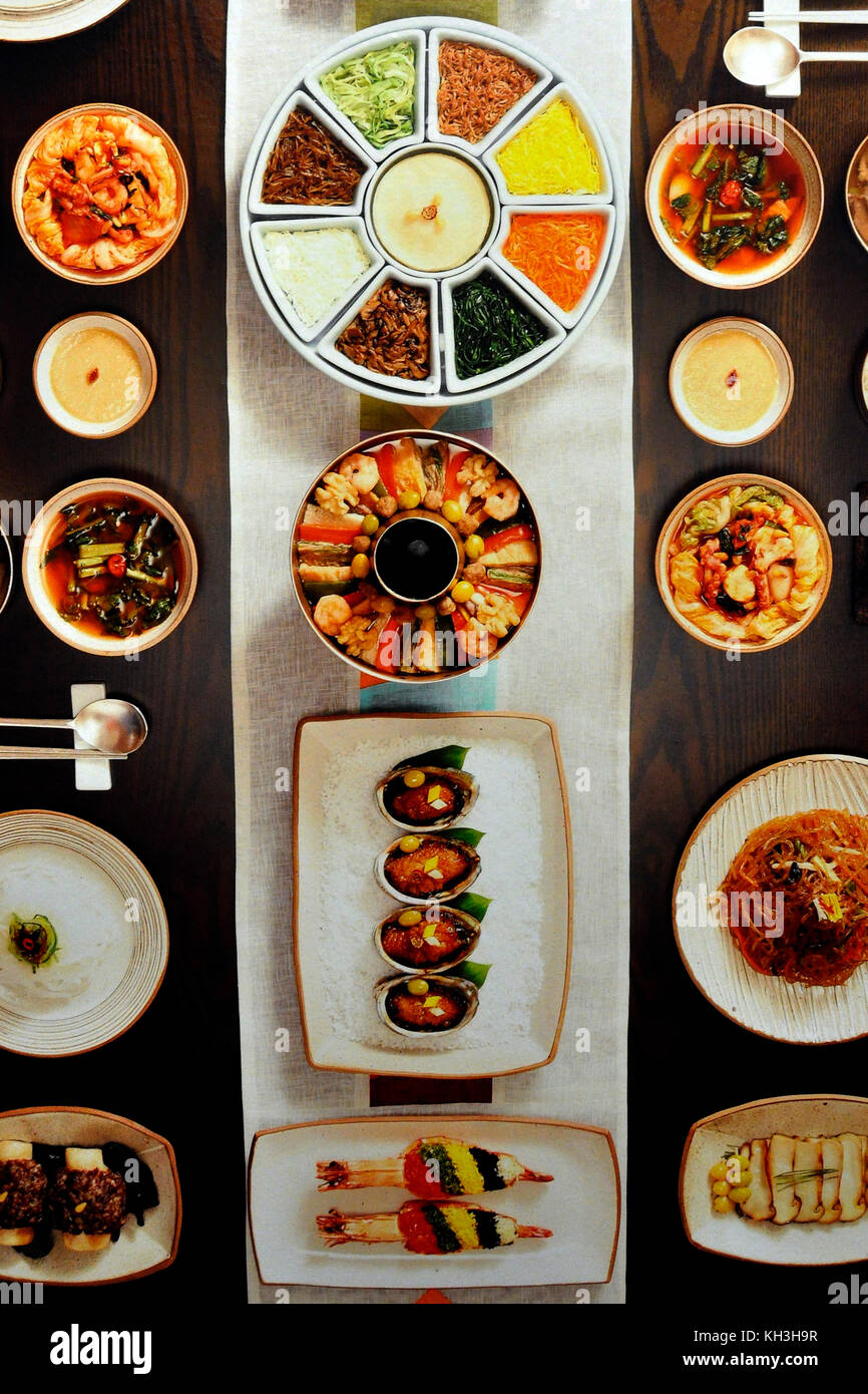 Südkorea, Seoul, koreanisches Essen Stockfoto