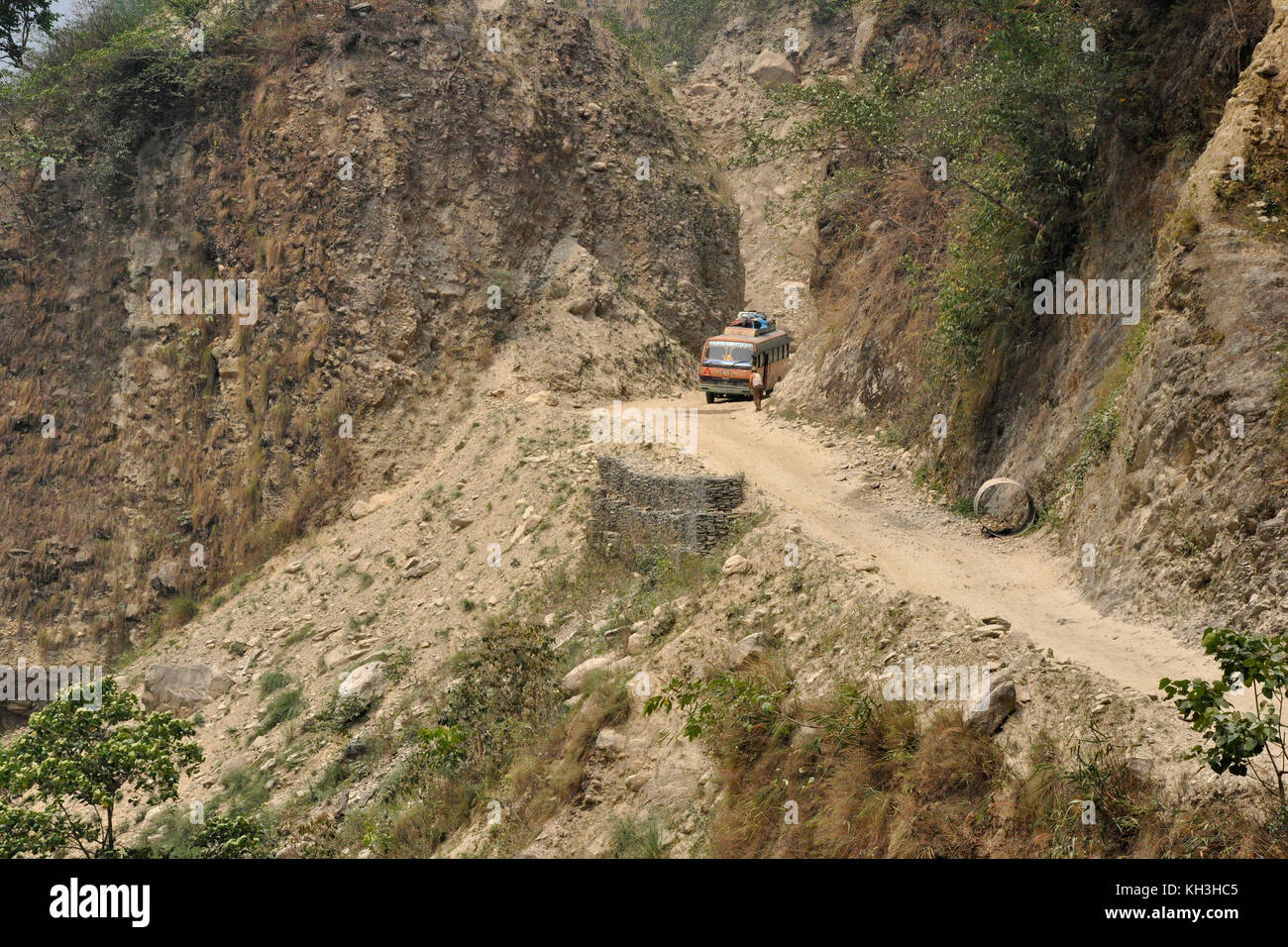 Nepal, Mustang, Straße Stockfoto