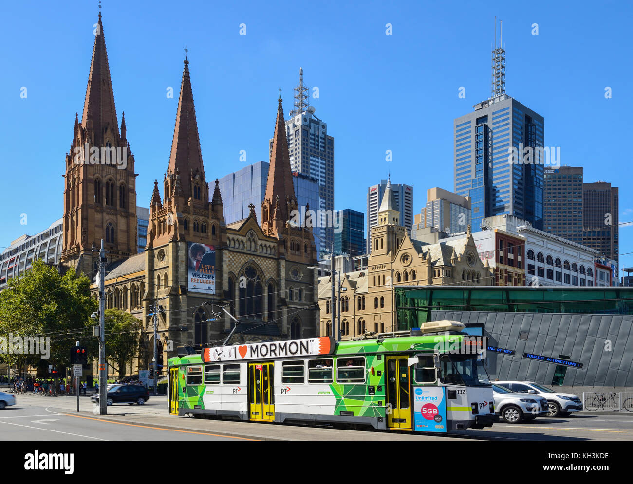 Der St. Paul Kathedrale, Melbourne, Victoria, Australien Stockfoto