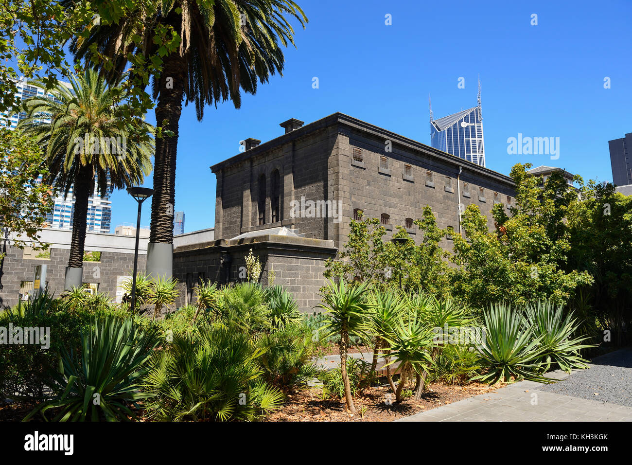Old Melbourne Gaol auf Russell Street in Melbourne, Victoria, Australien Stockfoto