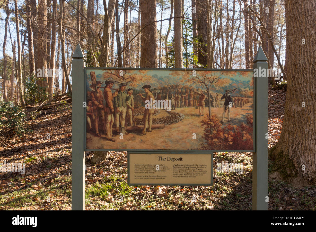 Yorktown Schlachtfeld Virginia Stockfoto