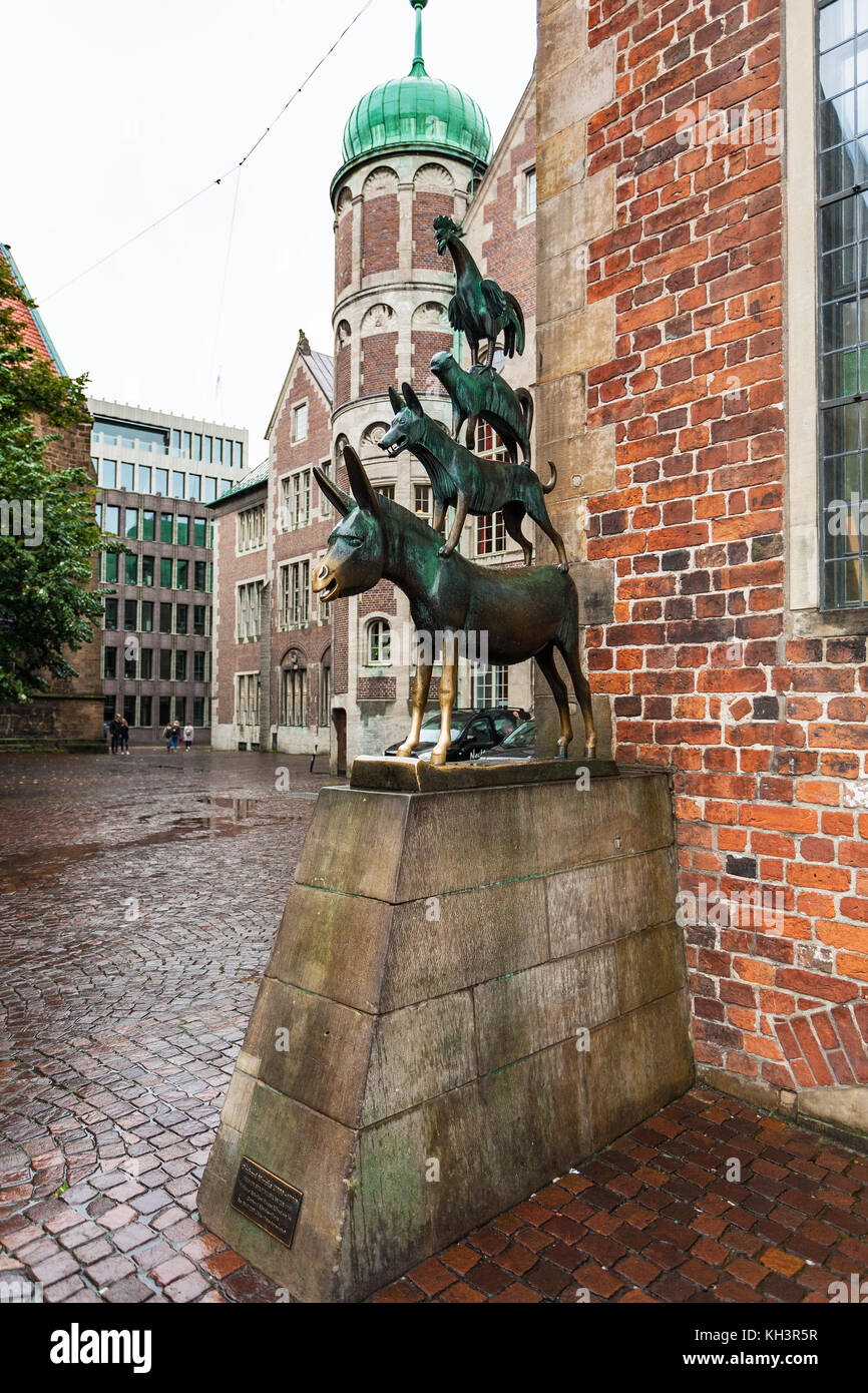 BREMEN, DEUTSCHLAND 16. SEPTEMBER 2017 Bronzeskulptur der Bremer