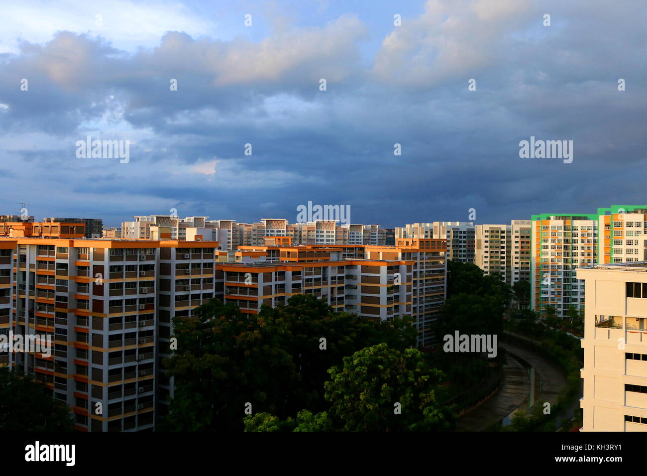 Urbane Singapur Gehäuse Stockfoto