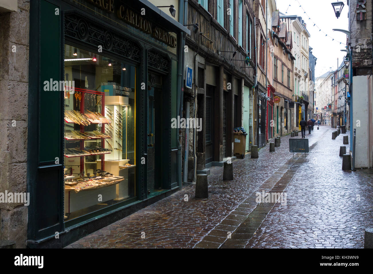 Rue Saint-nicolas, Rouen, Normandie, Frankreich Stockfoto