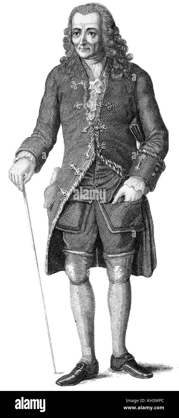 François-Marie Arouet, bekannt durch seinen Nom de plume Voltaire Stockfoto