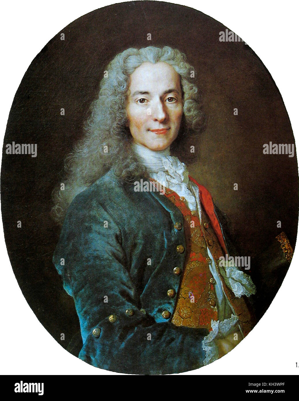 François-Marie Arouet, bekannt durch seine Frau Voltaire. Porträt von Nicolas de Largillière Stockfoto