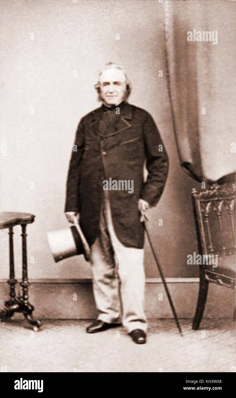Sir Joseph Paxton, englischer Gärtner, Architekt, der die Crystal Palace konzipiert Stockfoto