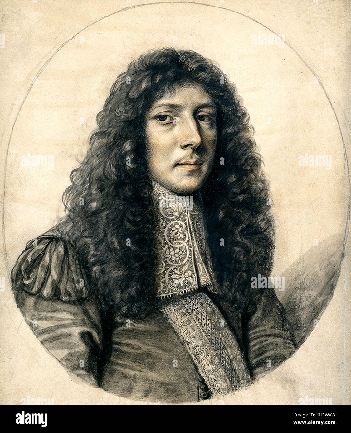 John Aubrey, englischer Antiquist, Philosoph und Schriftsteller Stockfoto