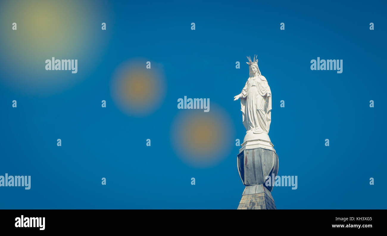 Architektonischen Details von Notre Dame de Bourgenay Kirche in Talmont saint hilaire, Frankreich Stockfoto