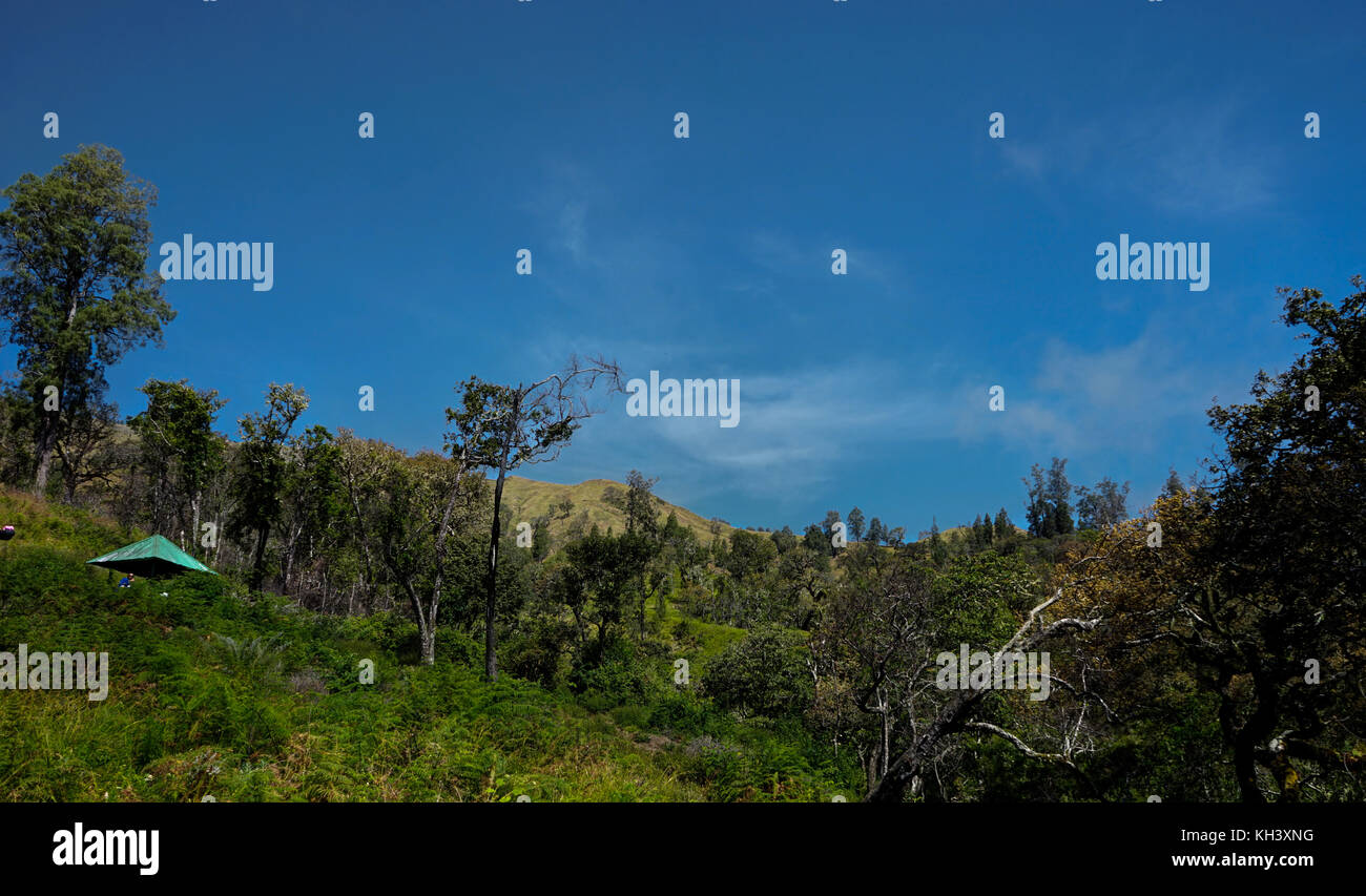 Mount Rinjani auf Lombok Indonesien Stockfoto