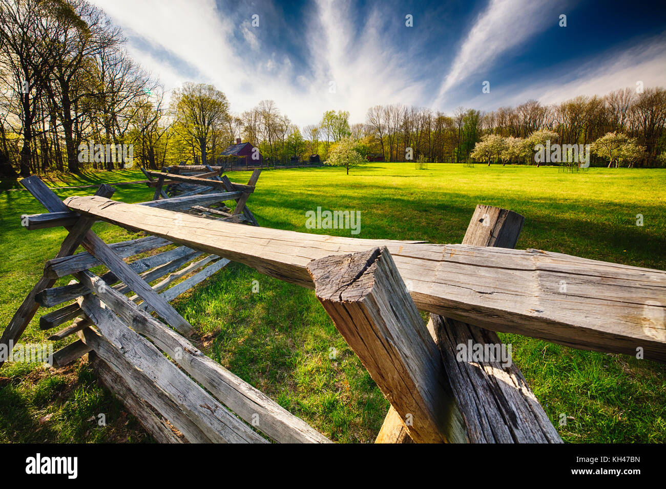 Frühling an der historischen wick Farm, Jockey Hollow State Park in Morristown, New Jersey Stockfoto