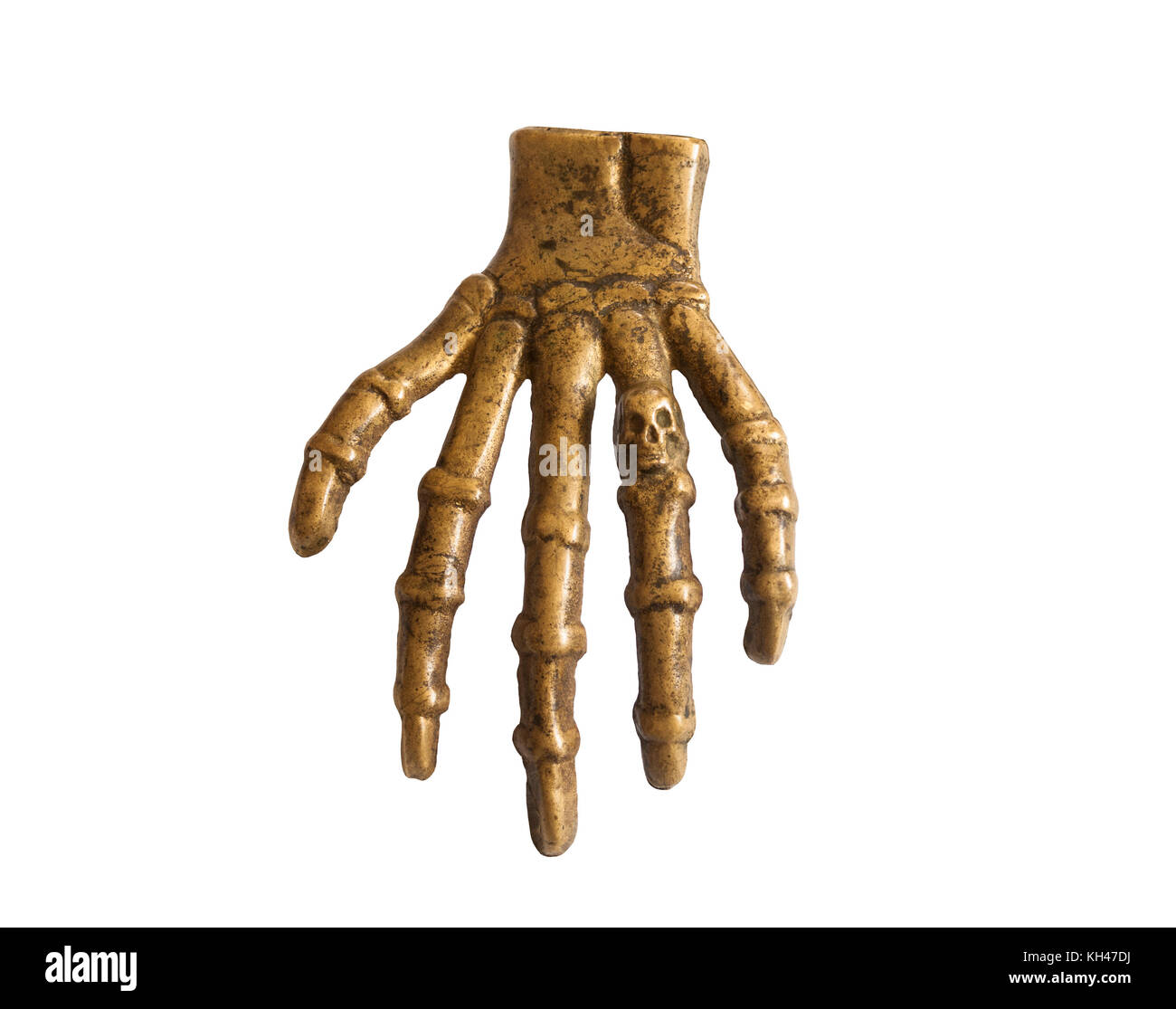 Hand Knochen-/metall hand Knochen-/isoliert weißer Stockfoto