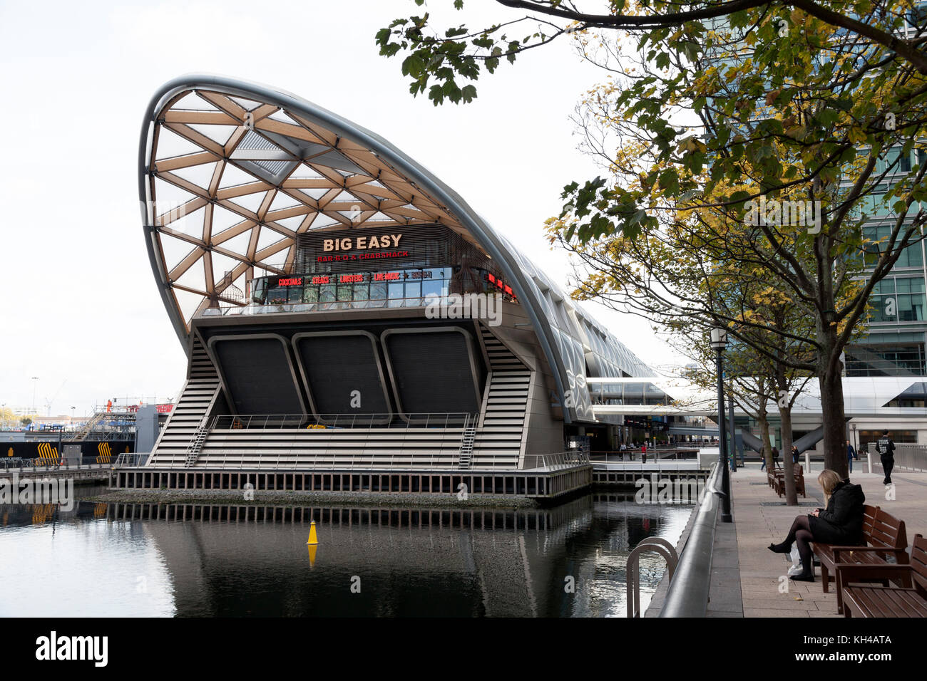 'Big Easy' dockside Restaurant in Canary Wharf, London Stockfoto