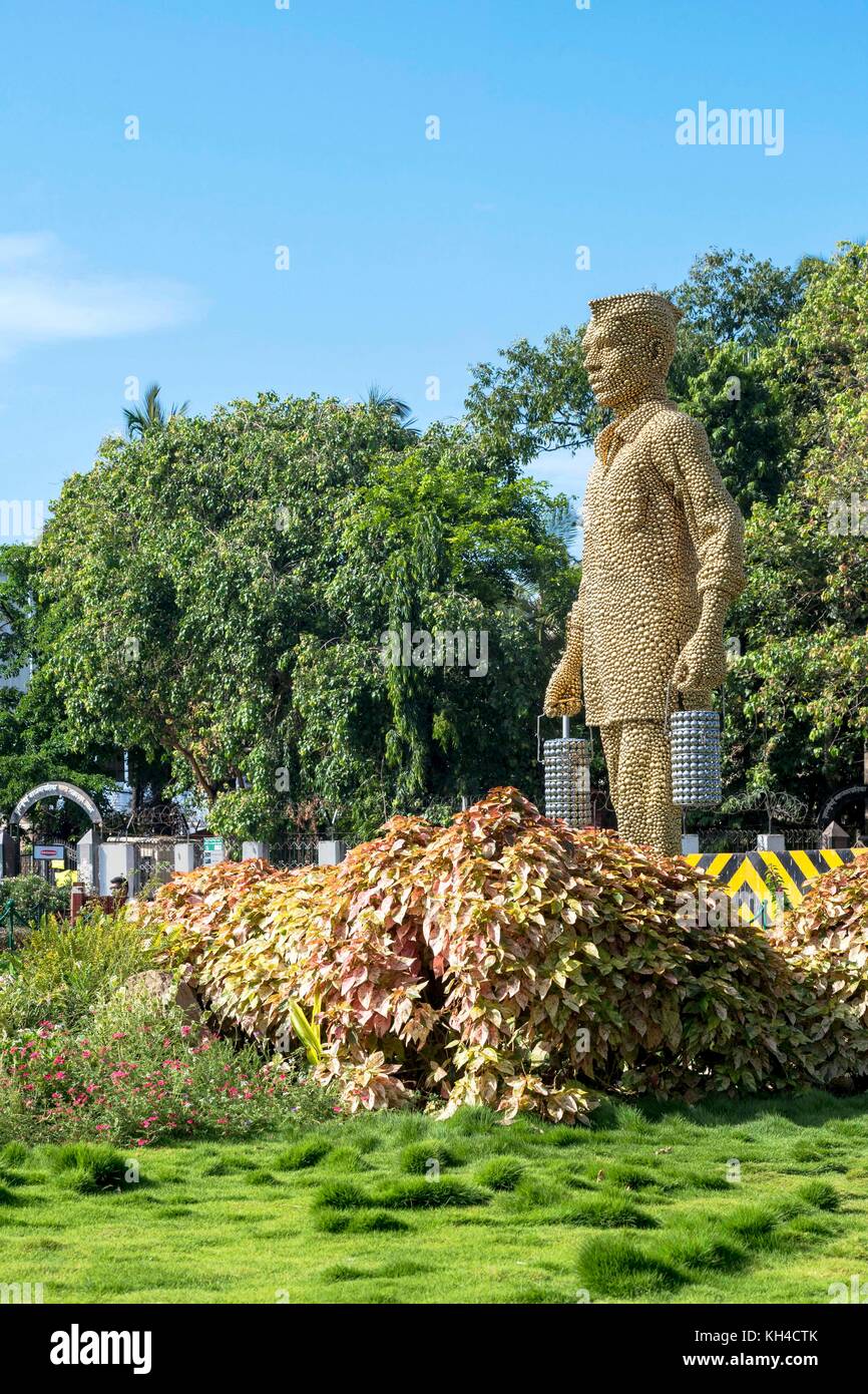 Dabbawala Statue, haji Ali, tardeo, Mumbai, Maharashtra, Indien, Asien Stockfoto
