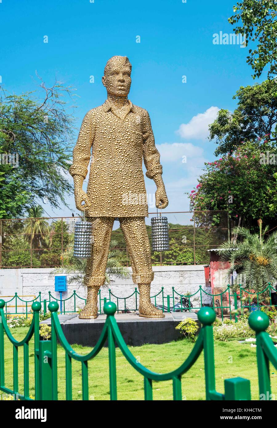 Dabbawala Statue, haji Ali, tardeo, Mumbai, Maharashtra, Indien, Asien Stockfoto