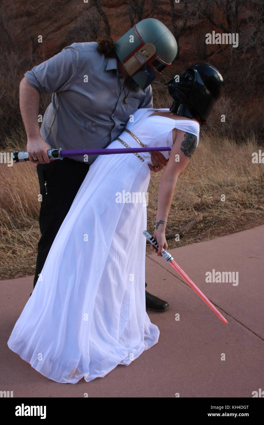 Cosplay Hochzeit - Star Wars Stockfoto