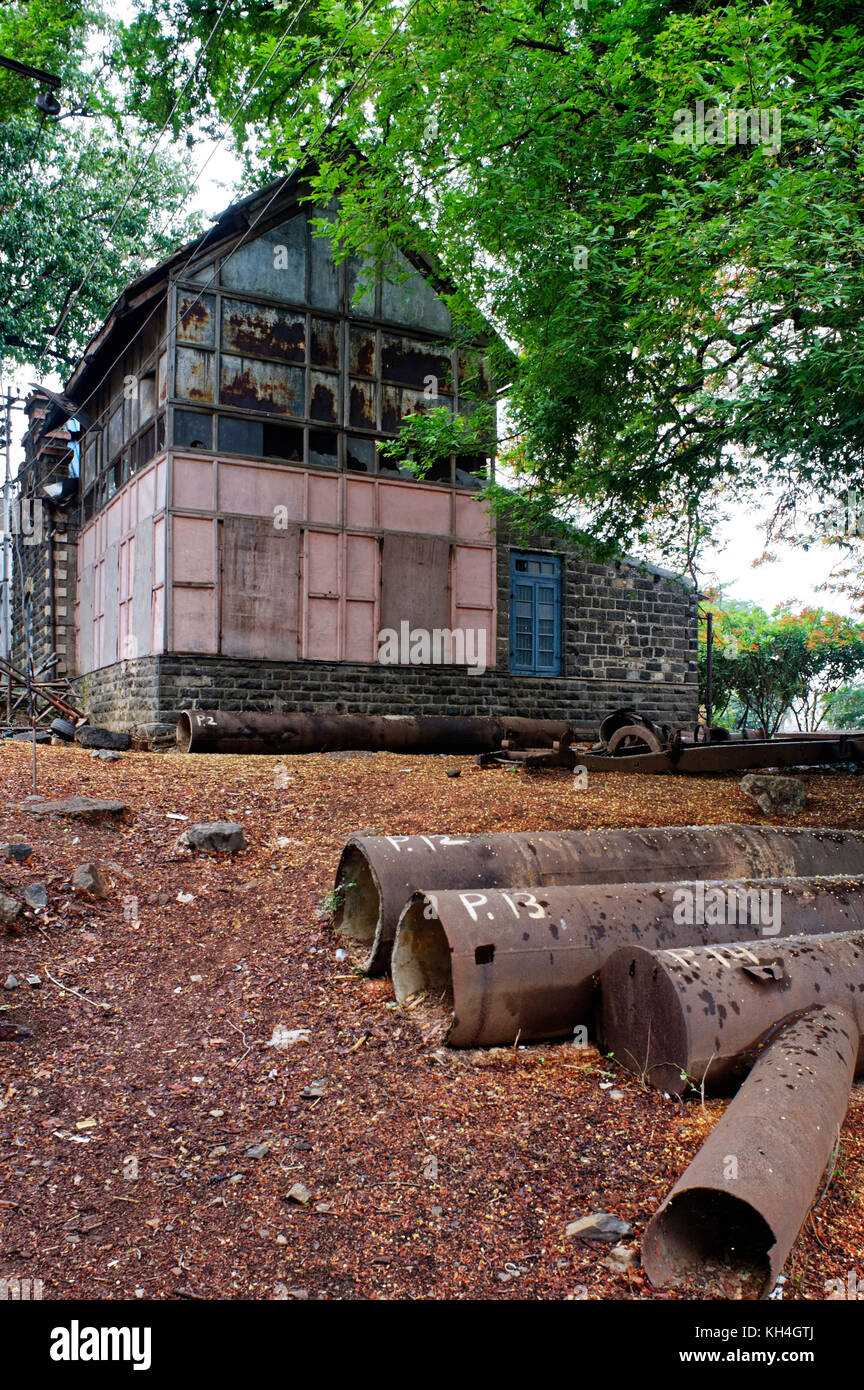 Marode Wasser haus büro, Sangli, Maharashtra, Indien, Asien - stp 259648 Stockfoto
