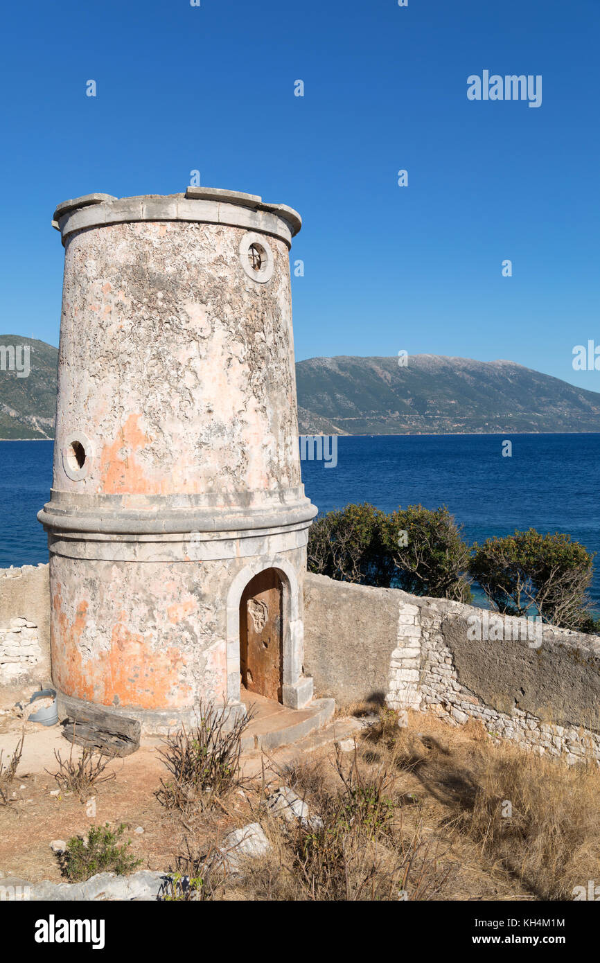Fiskardo, Leuchtturm, Kefalonia, Griechenland Stockfoto
