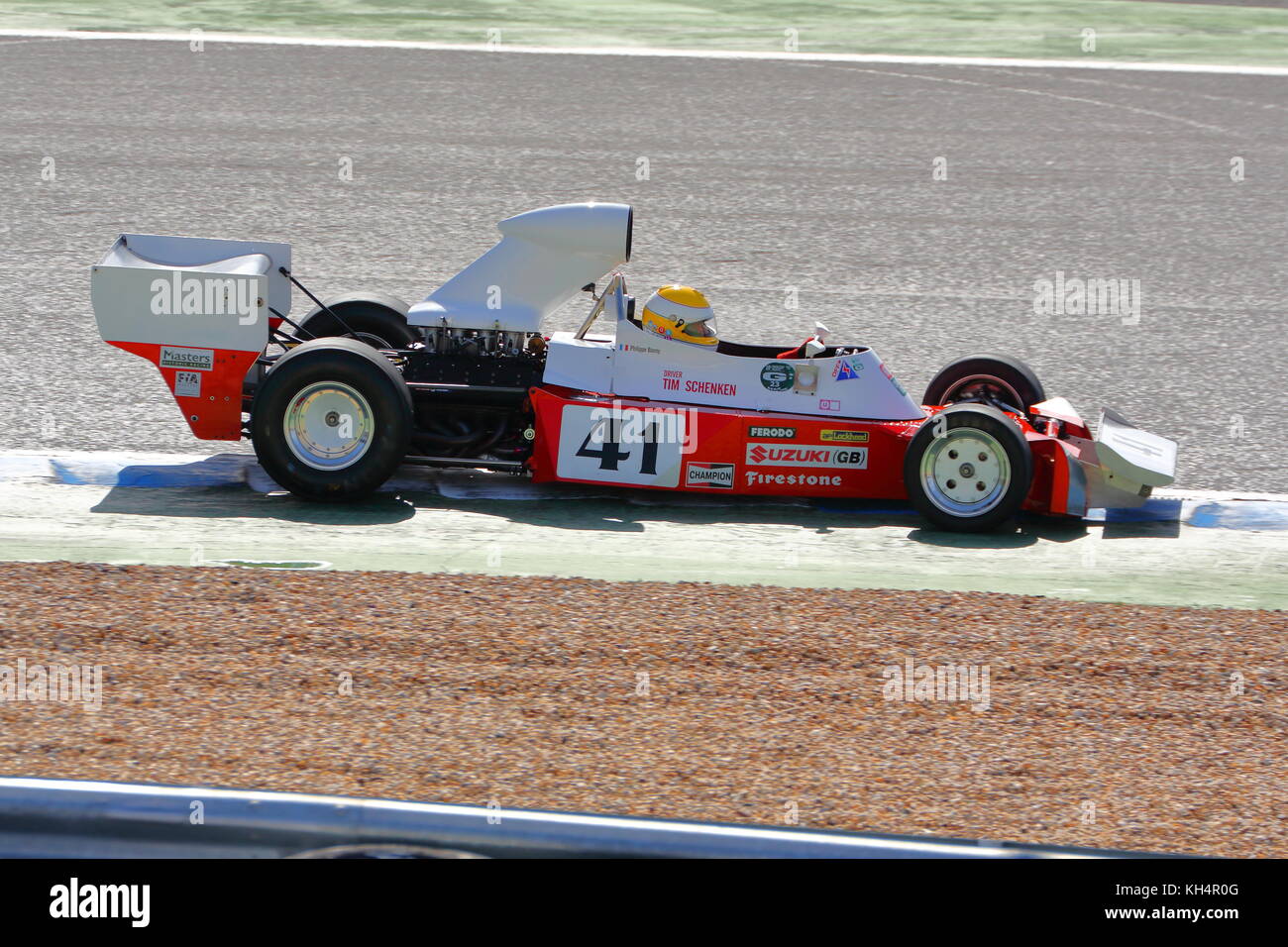 Klassische Rennwagen über ein Wochenende in Estoril, Portugal, im Oktober 2017 zu konkurrieren. Stockfoto