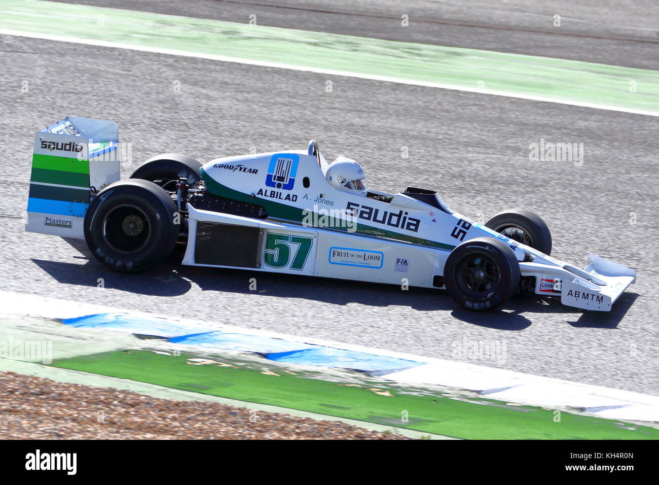 Klassische Rennwagen über ein Wochenende in Estoril, Portugal, im Oktober 2017 zu konkurrieren. Stockfoto