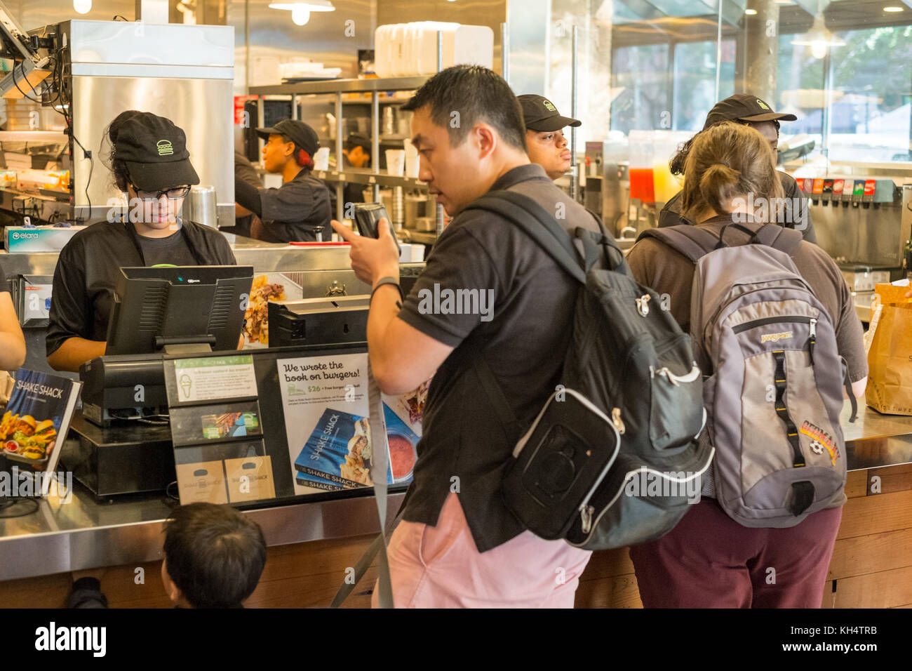 Shake Shack, in der Columbus Avenue New York, NY, USA Stockfoto