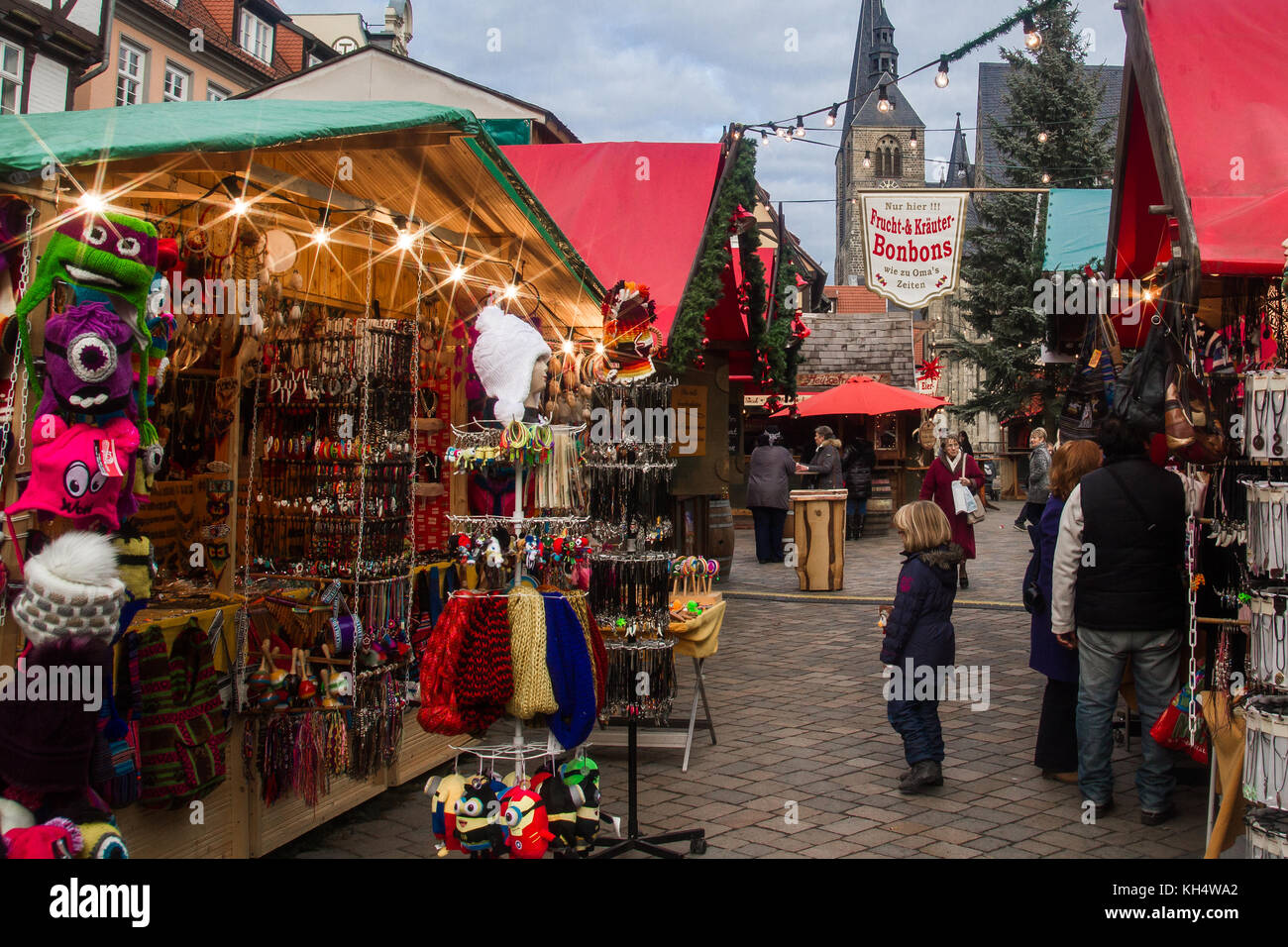 Weihnachtsmarkt Welterbe und adventsstadt Quedlinburg Stockfoto