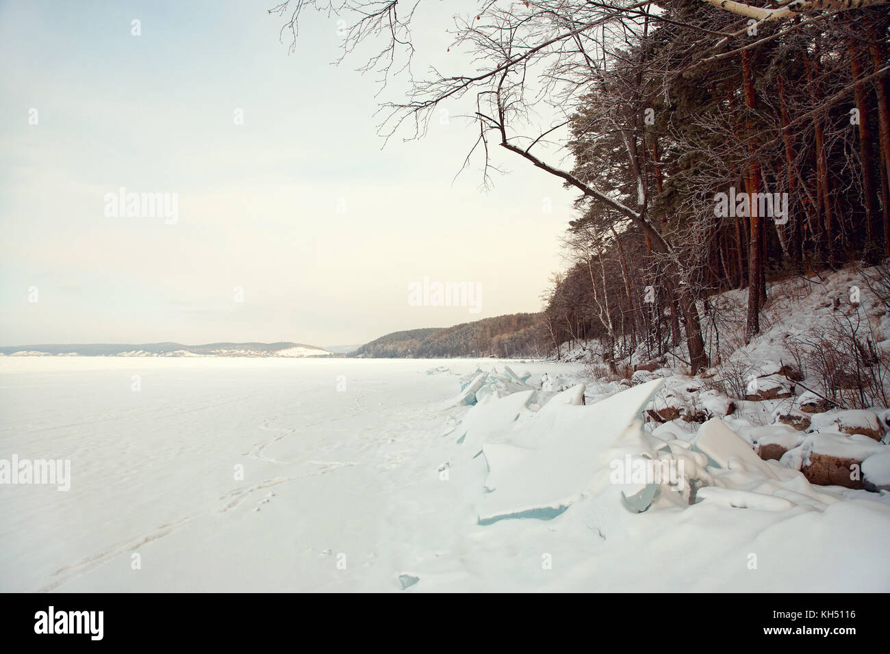 malerische Winterlandschaft Stockfoto