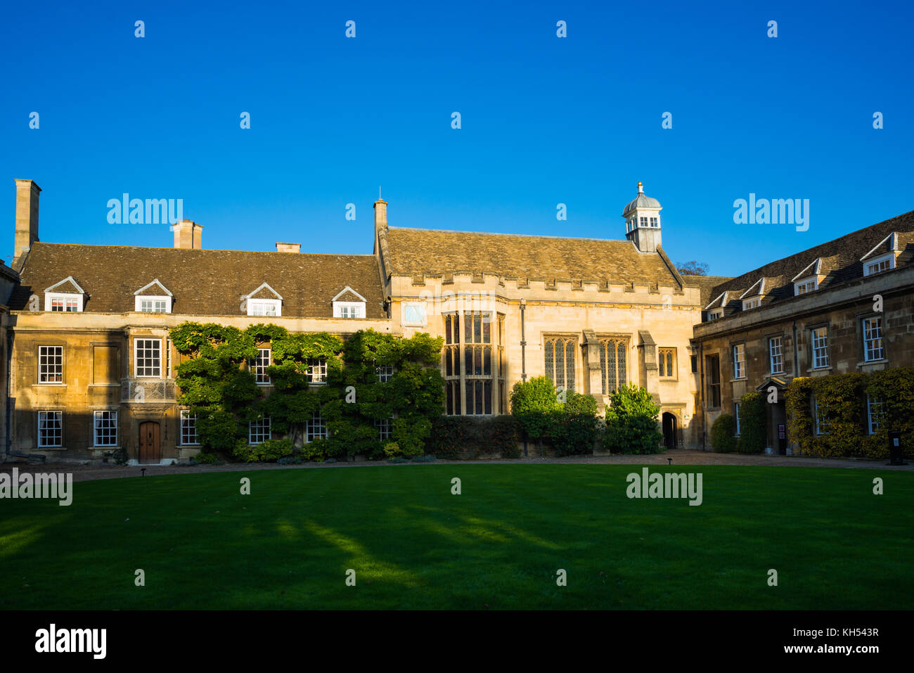 Erste Gericht Gebäude rasen Christi College der Universität Cambridge England Großbritannien Stockfoto