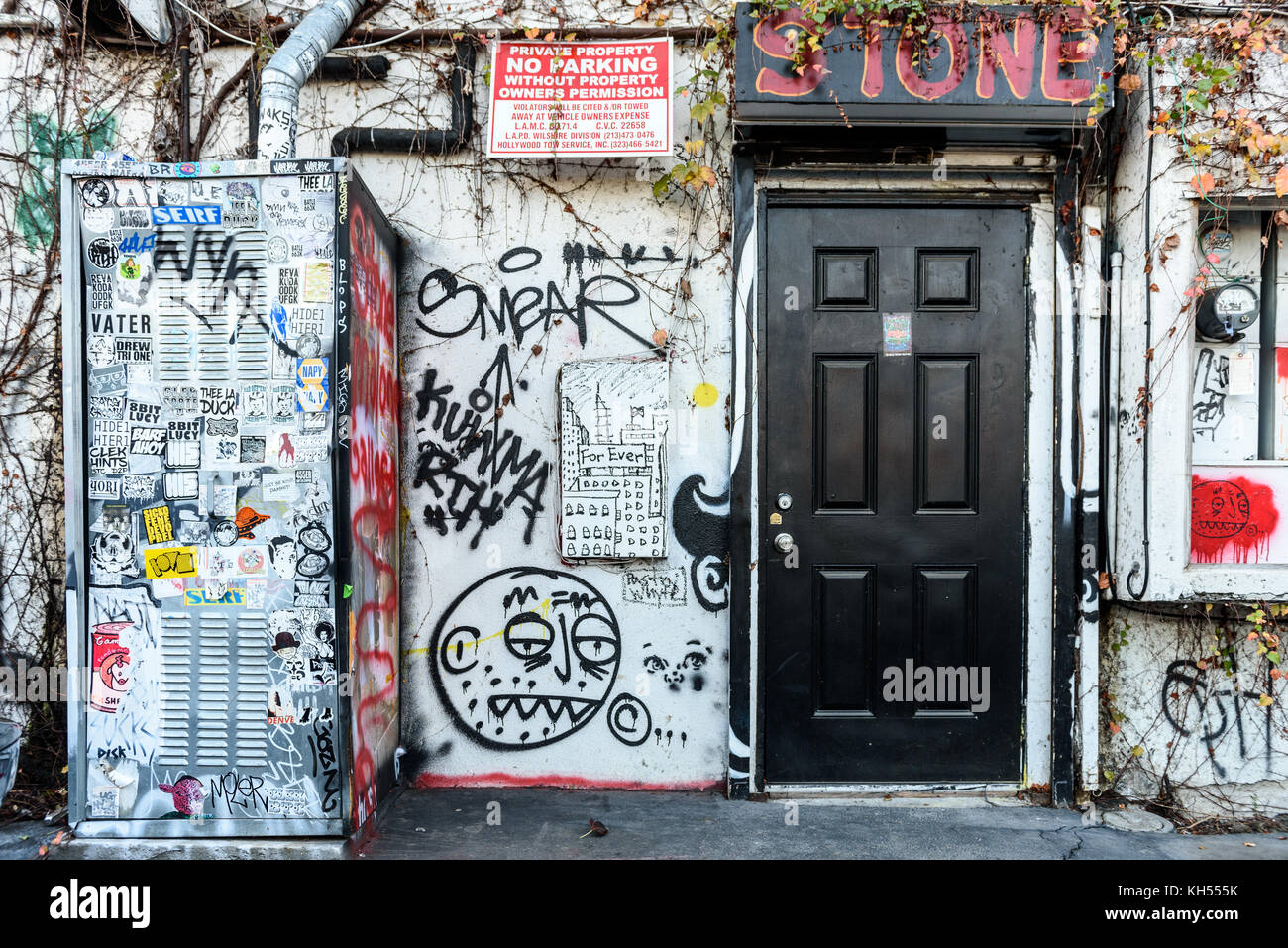 Los Angeles, USA - Juni 14: Wand Graffiti auf Straßen von West Los Angeles, CA am 14. Juni 2015. Stockfoto