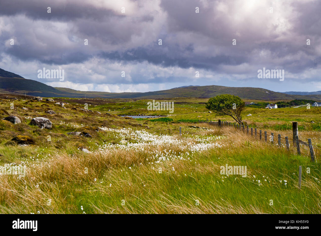 Hebridean Landschaft, Howmore, South Uist, Stockfoto