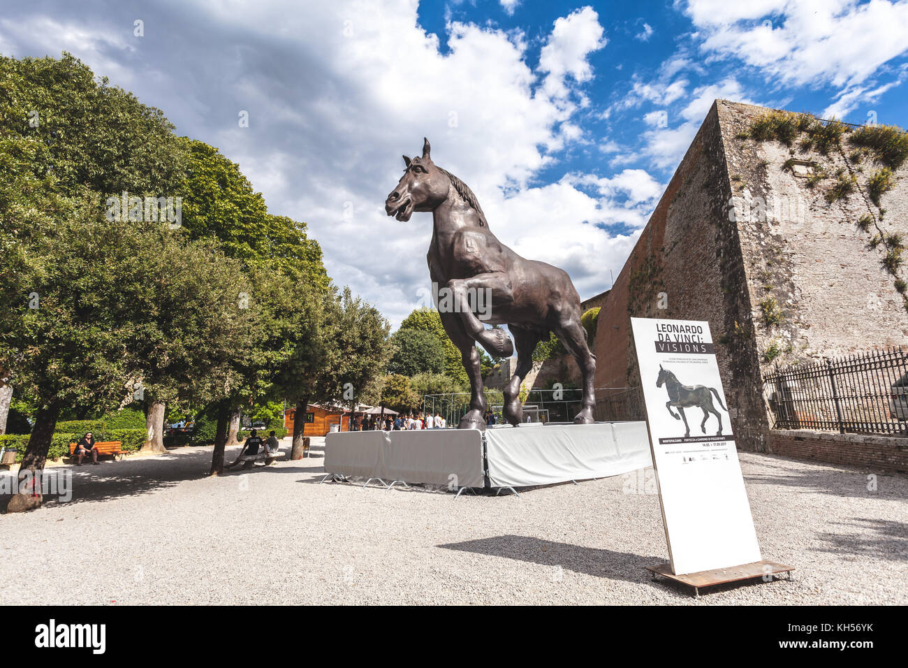 Leonardo's Pferd in Montepulciano, Italien Stockfoto