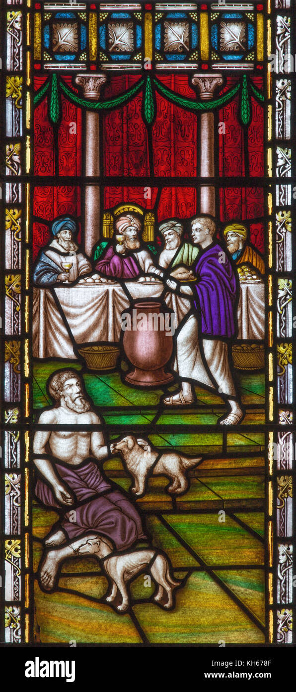 Parable of the rich man and lazarus Fotos und Bildmaterial in hoher