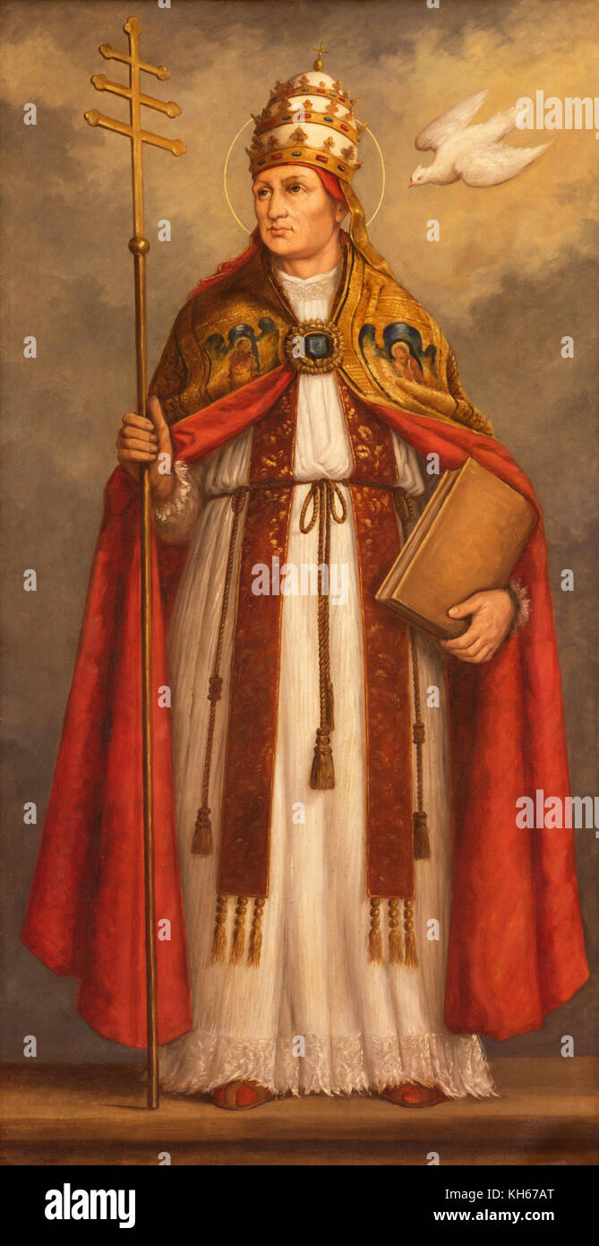 London, Großbritannien - 17. September 2017: das Gemälde des hl. Papstes. Gregor der Große Arzt der West katholische Kirche in der Kirche st. martin, ludgate Stockfoto