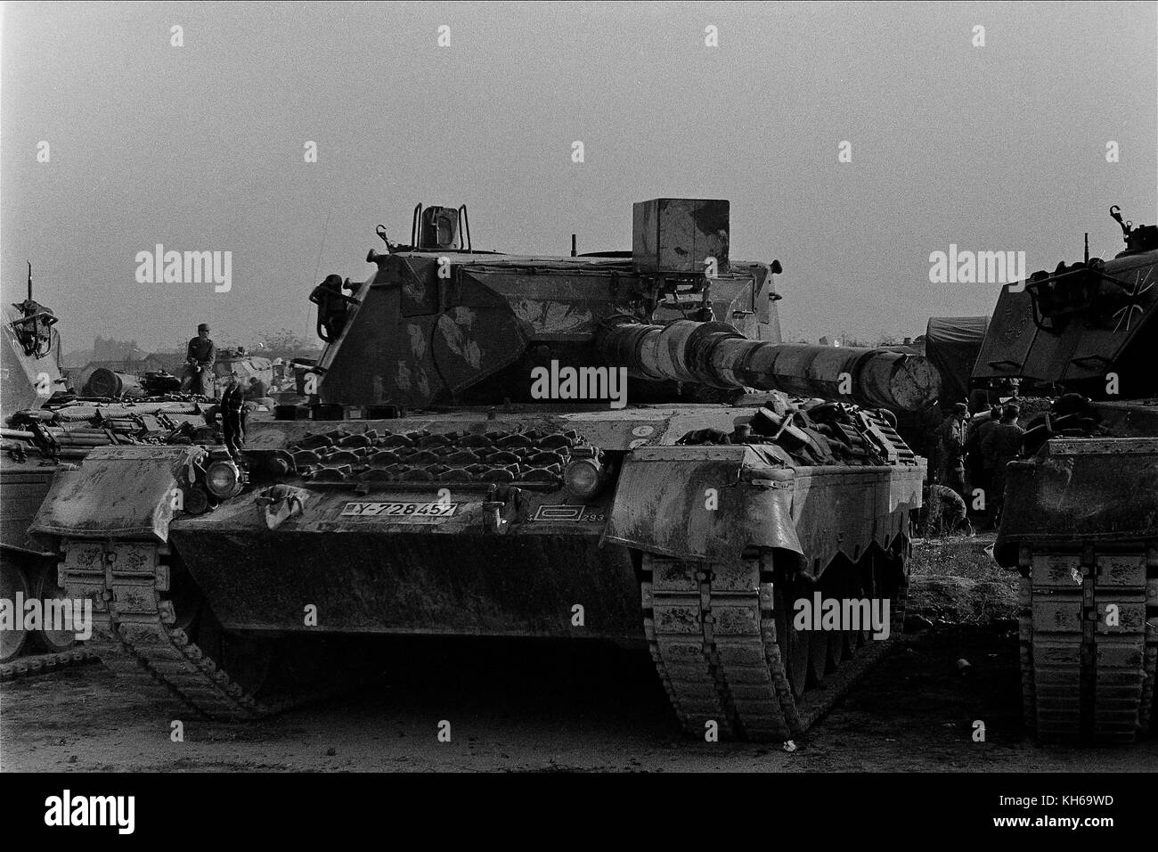 Archiv Bilder von der Tanks in Mourmelon Militärlager, Frankreich Stockfoto