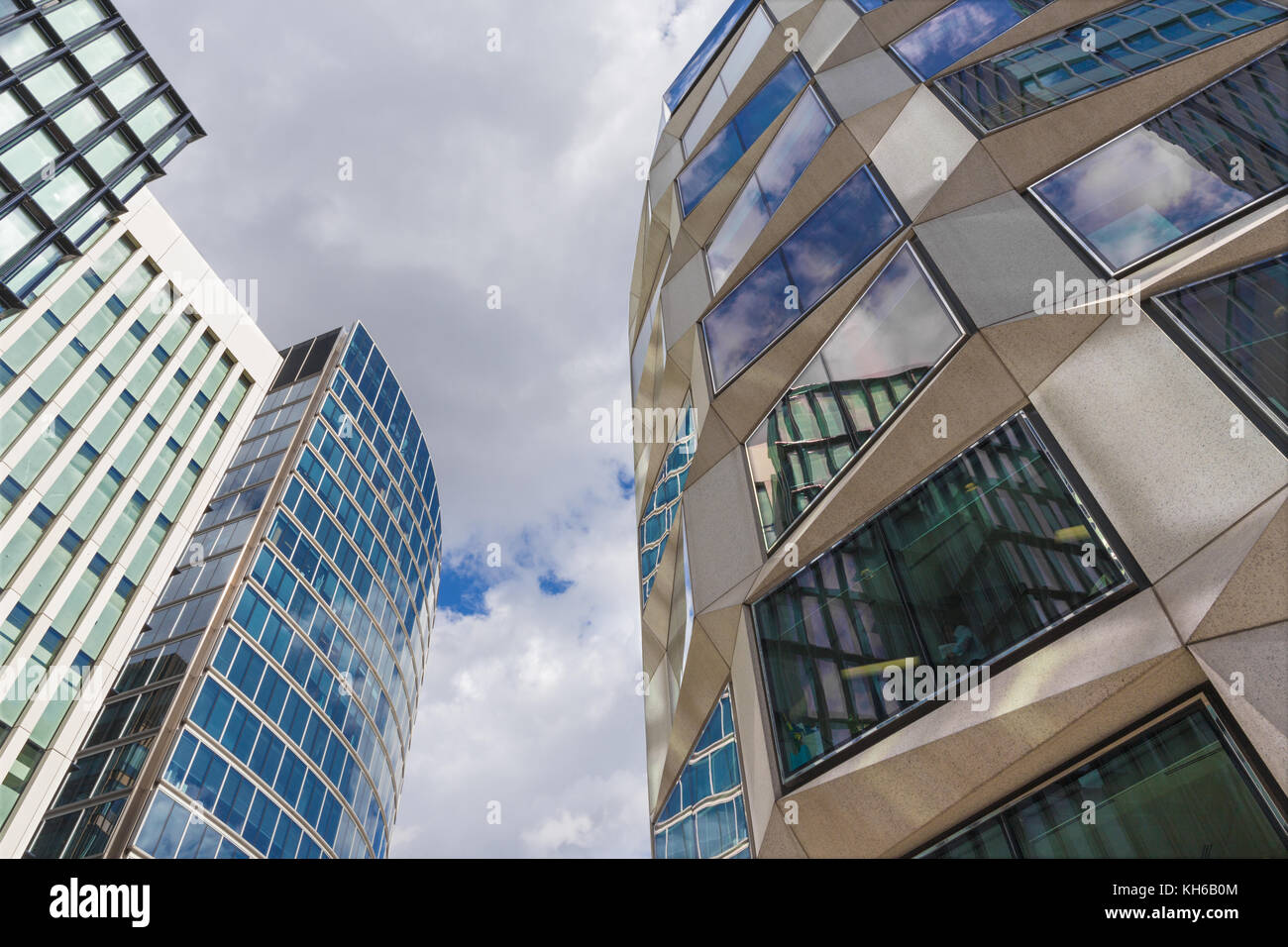 London - die moderne Fassaden von der Mitte der Stadt. Stockfoto