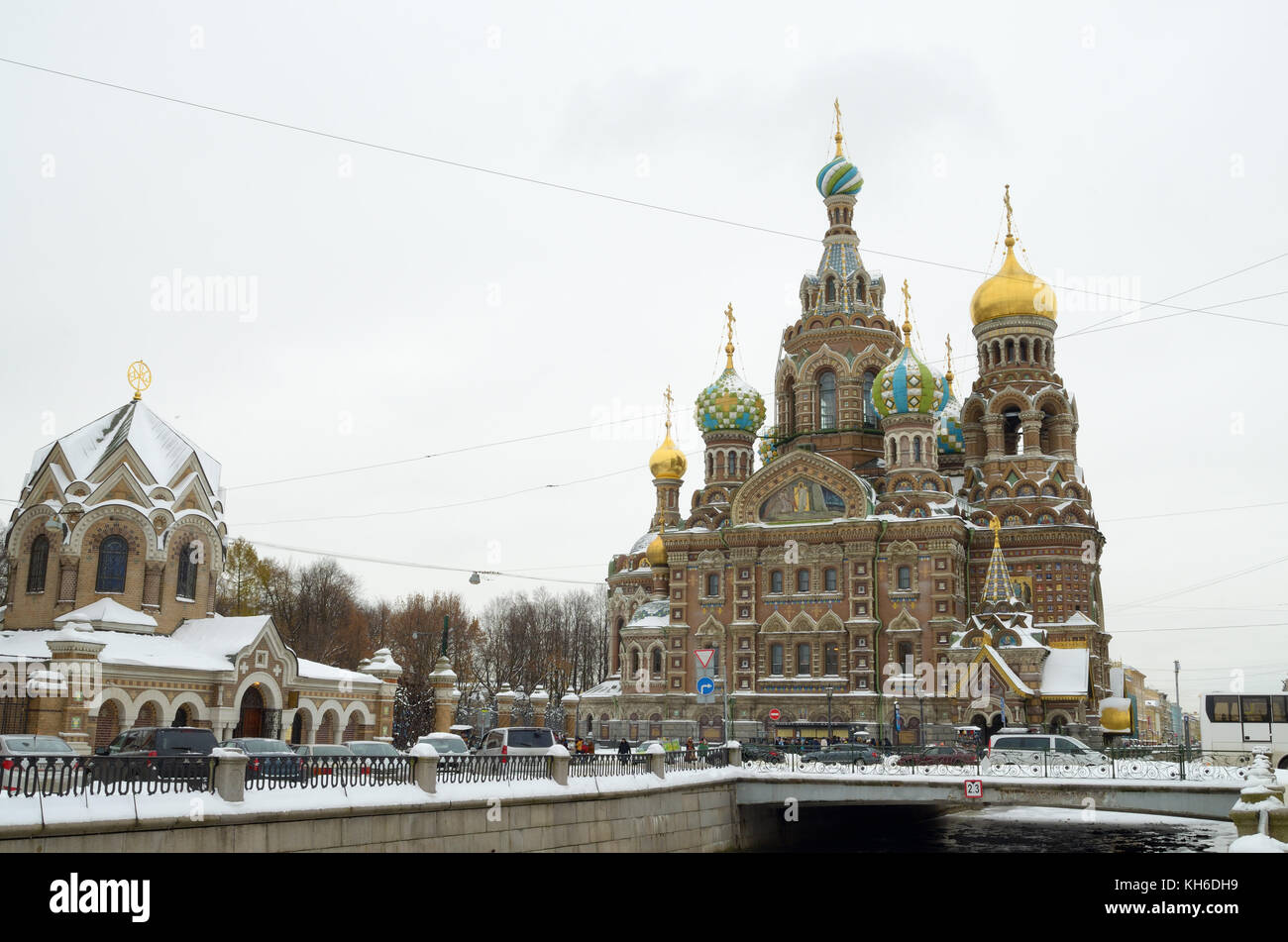 12.11.2016. Russland. saint-petersburg. die Kirche des Erlösers auf Blut, ist ein Wahrzeichen der Stadt. Stockfoto