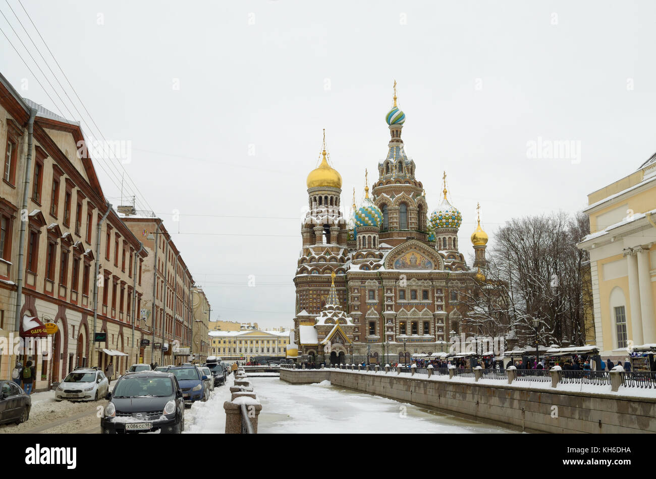 12.11.2016. Russland. saint-petersburg. die Kirche des Erlösers auf Blut, ist ein Wahrzeichen der Stadt. Stockfoto