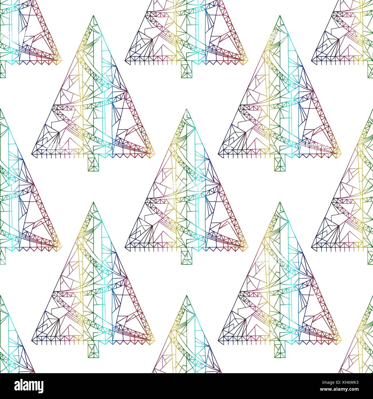 Weihnachtsbäume Muster. Elegante abstrakte Xmas nahtlose Hintergrund. Winterurlaub vektor Textur für Tapeten, Geschenkpapier, Textildesign, Surf Stock Vektor