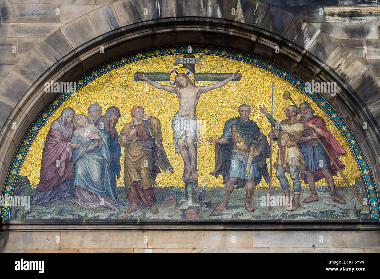 Reisen in Deutschland - outdoor Wand Dekor des Bremer Doms (Bremer Dom, St. Petri Dom zu Bremen) in der Bremer Innenstadt Stockfoto