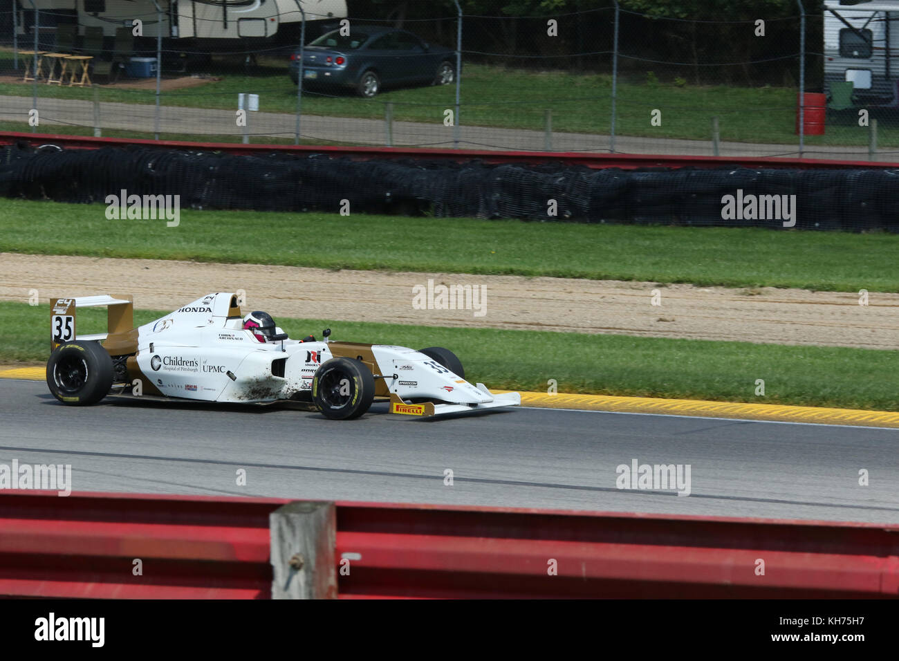 Chris Archinaco. Auto 35. Formel 4 Rennen. Mid-Ohio Sports Car Course. Lexington, Mansfield, Ohio, USA. Stockfoto