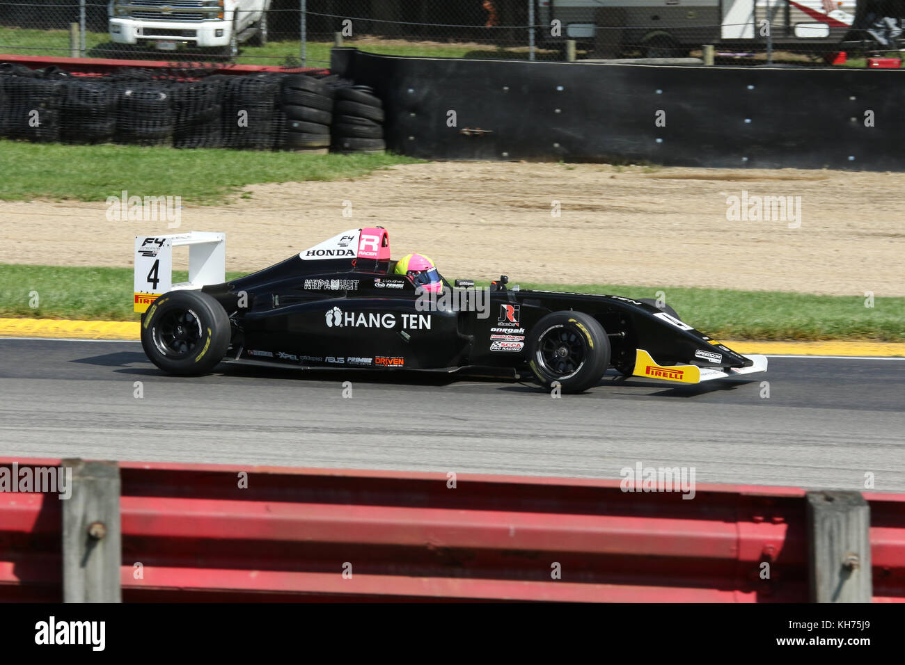 Jim Goughary jr. Auto 4. Sponsor Primus Race Parts. Formel 4 Rennen. Mid-Ohio Sports Car Course. Lexington, Mansfield, Ohio, USA. Stockfoto