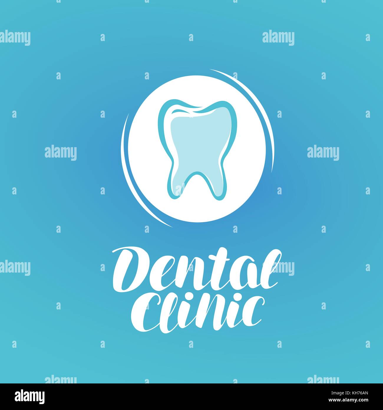 Logo der Zahnklinik. Zahnheilkunde, Zahn, Medizinsymbol oder Symbol. Vektorabbildung Stock Vektor
