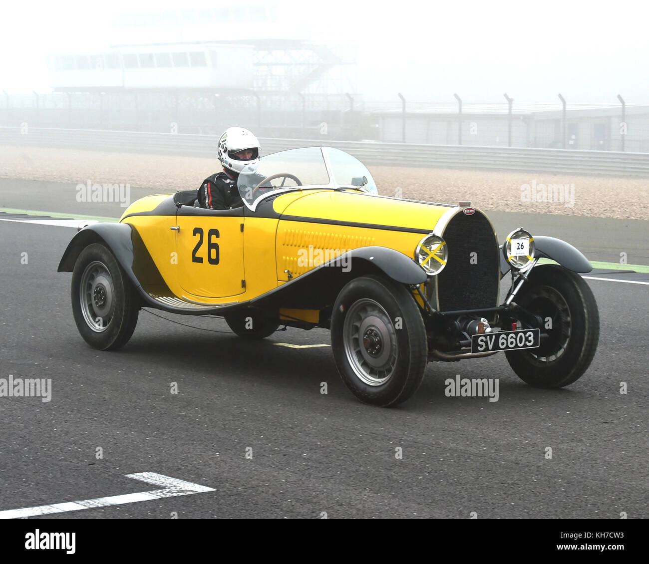 Nicholas topliss, Bugatti T 49, vscc, pomeroy Trophäe, Silverstone, 18. Februar 2017, 2017, Autos, Chris mcevoy, Cjm - Fotografie, Wettbewerb, Februar Stockfoto