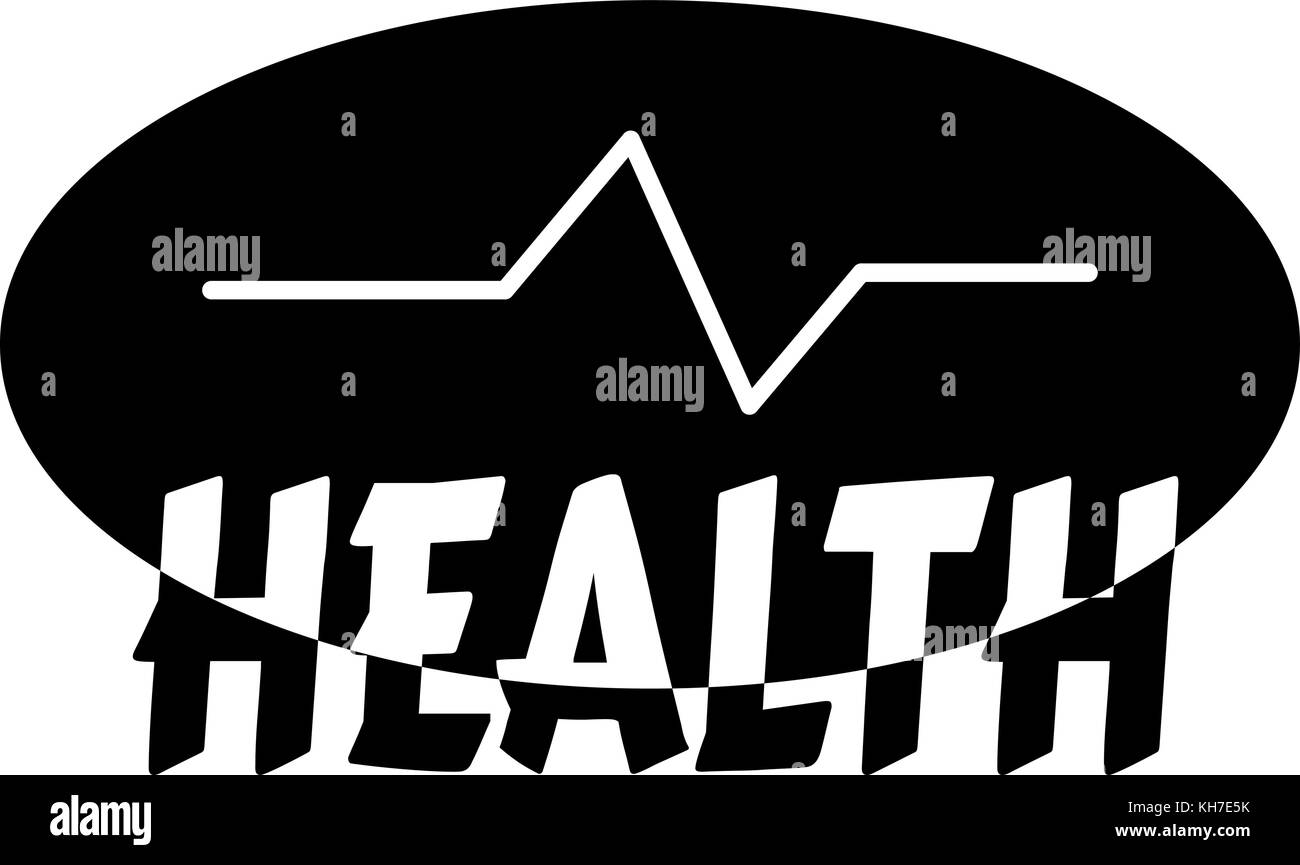 Gesundheit mit schwarzen und weißen Ellipse signal Stock Vektor