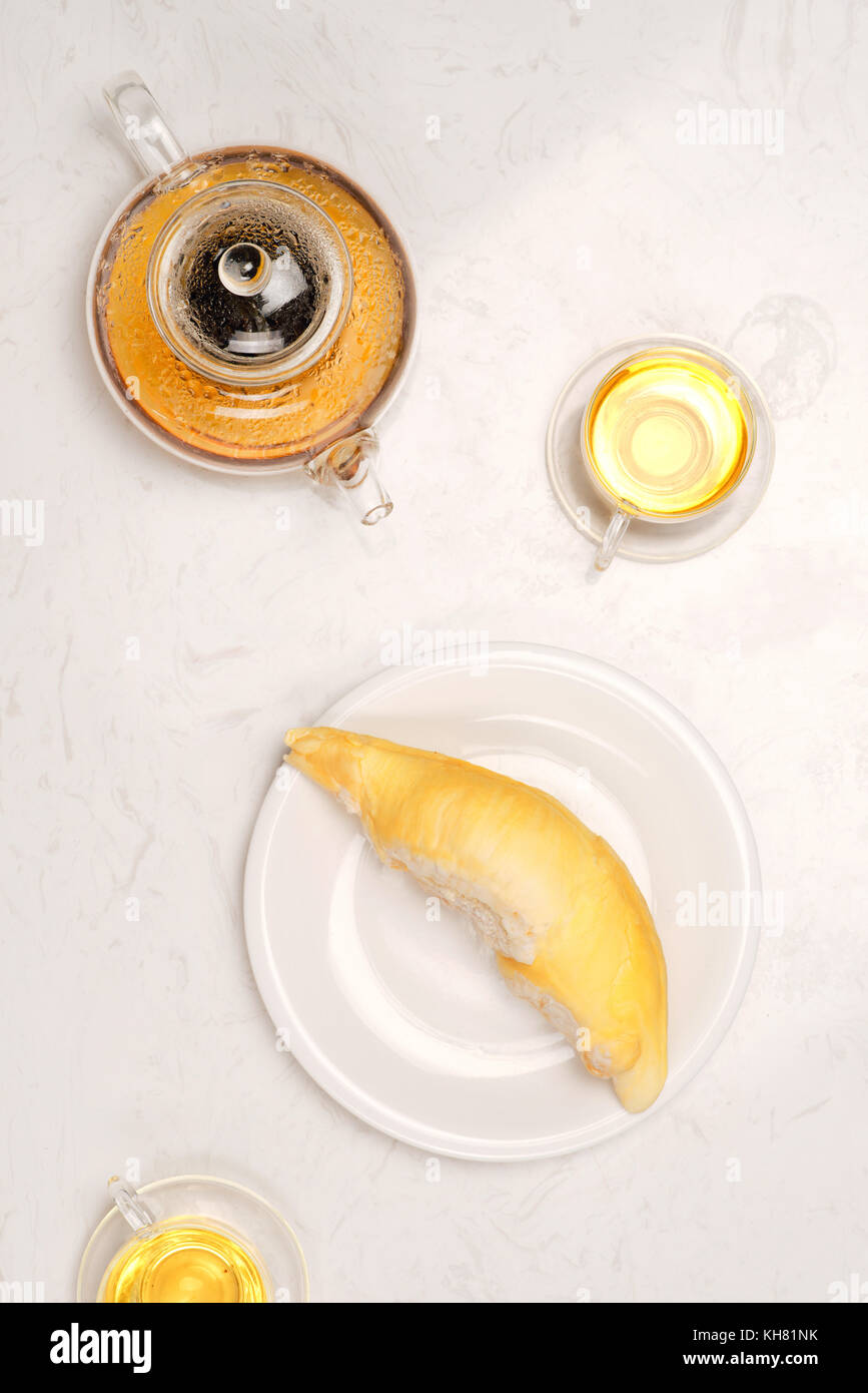 Durian ist Vietnamesisch tropische Früchte so lecker, süß und gut riechen. Stockfoto